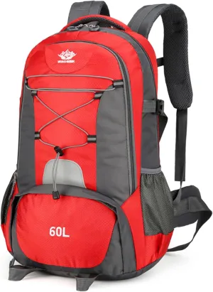 doorslay 60L Hiking Backpack Travel Backpack with Anti-Splash Fabric Multi-Storage for Camping and Outdoor Adventure
