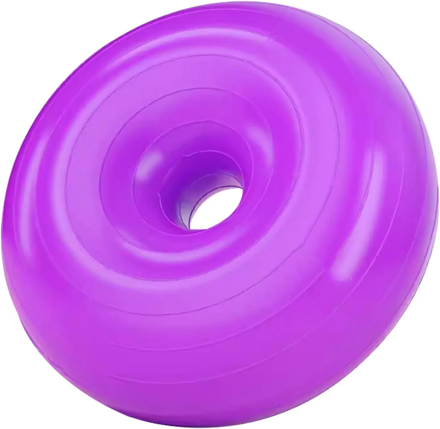 Doughnut Yoga Ball, Anti-Burst and Slip Resistant Exercise Ball w/Pump Stability Ball for Physical Therapy Birthing Stretching & Core Workout Flexible Seating Home Gym