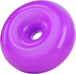 Doughnut Yoga Ball, Anti-Burst and Slip Resistant Exercise Ball w/Pump Stability Ball for Physical Therapy Birthing Stretching & Core Workout Flexible Seating Home Gym