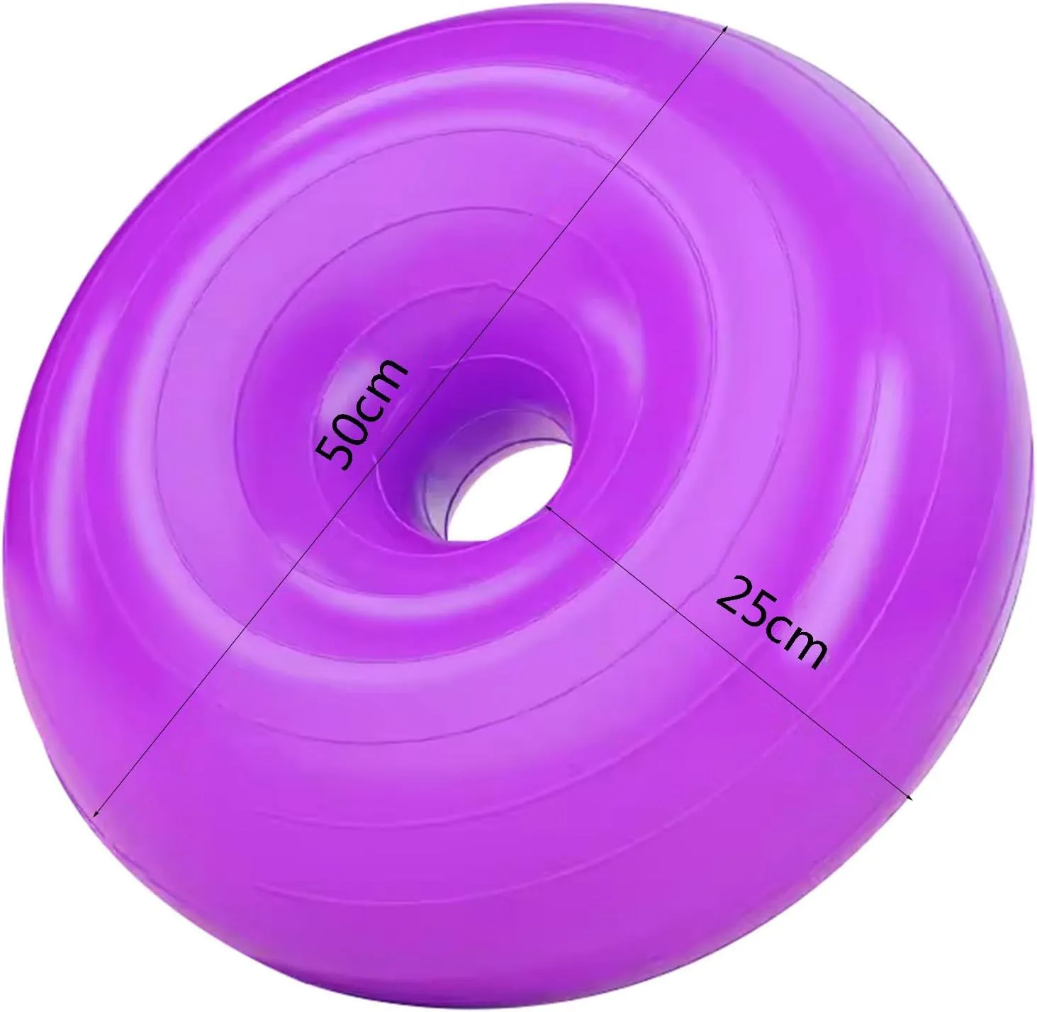 Doughnut Yoga Ball, Anti-Burst and Slip Resistant Exercise Ball w/Pump Stability Ball for Physical Therapy Birthing Stretching & Core Workout Flexible Seating Home Gym
