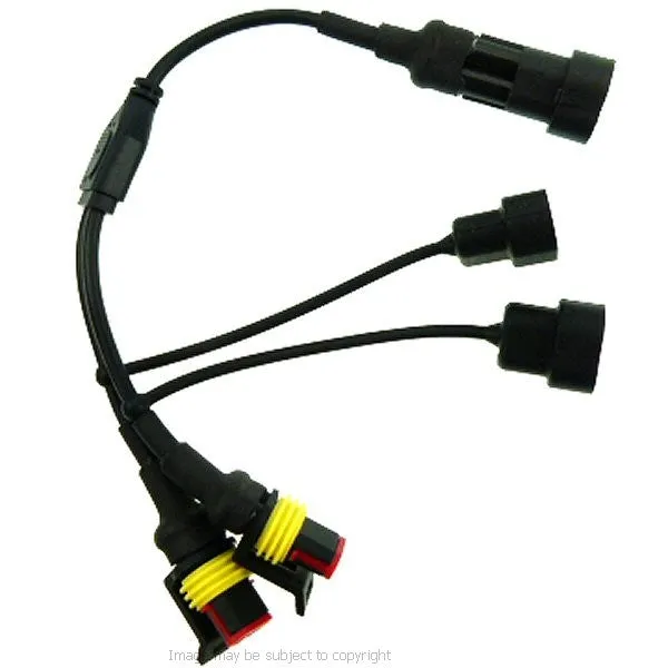 Dual Charger Adaptor for Ultimate Addons Waterproof Motorcycle Battery Cable (sku 14269)