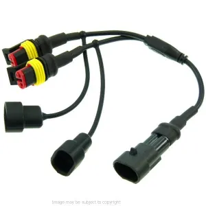 Dual Charger Adaptor for Ultimate Addons Waterproof Motorcycle Battery Cable (sku 14269)