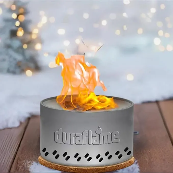 Duraflame™ Tabletop Bonfire & Portable Outdoor Campfire, Fire Pit, Lightweight & Compact, Emergency Fire Kit, Burns up to 4 Hours, Food Grade Wax & Recyclable Tin.