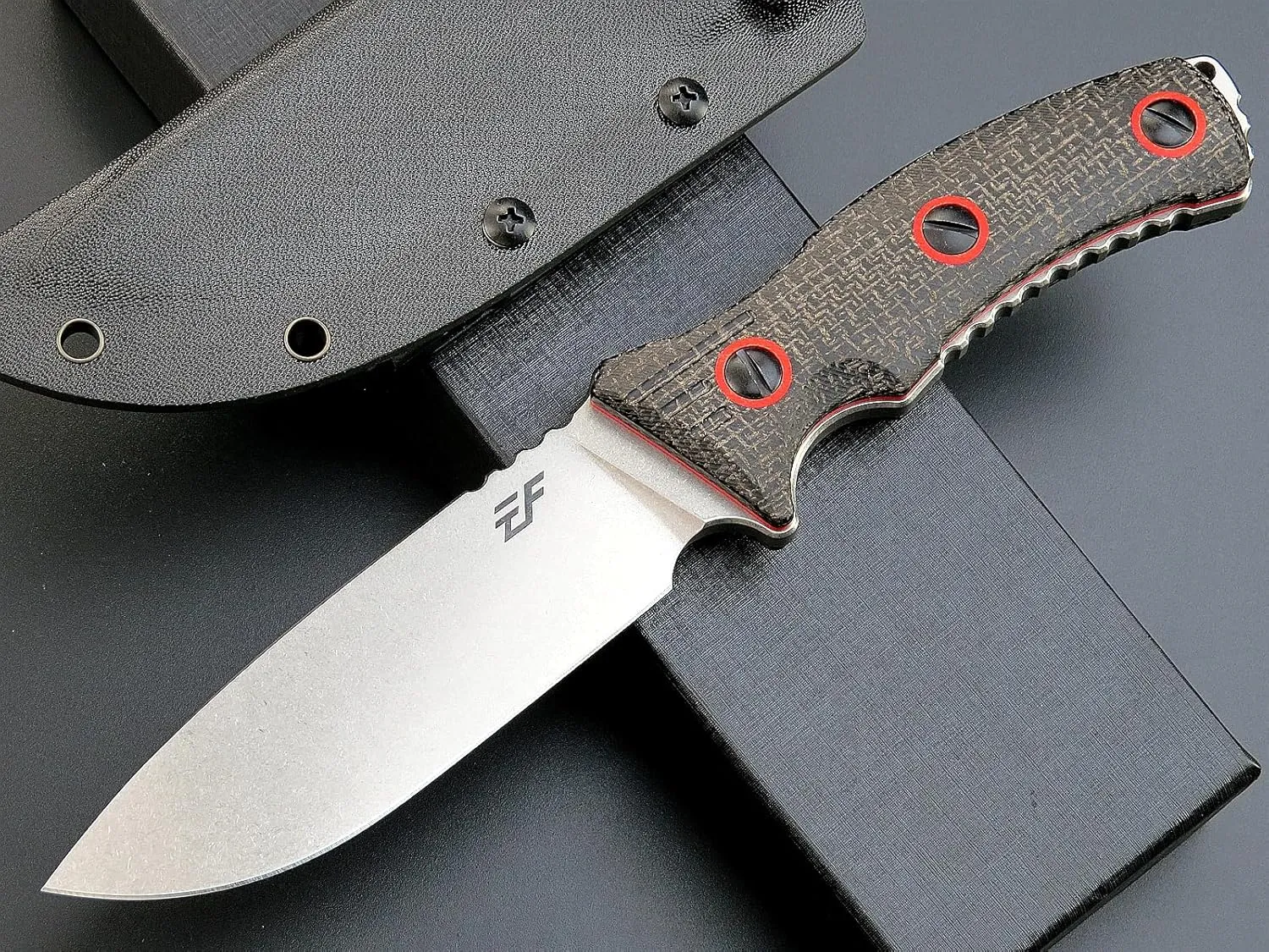 Eafengrow EF138 Fixed Blade Knife, N690 Steel Blade,Micarta Handle Full Tang EDC Fixed Knifes for Working Camping Survival