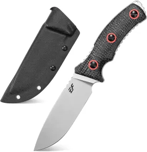 Eafengrow EF138 Fixed Blade Knife, N690 Steel Blade,Micarta Handle Full Tang EDC Fixed Knifes for Working Camping Survival