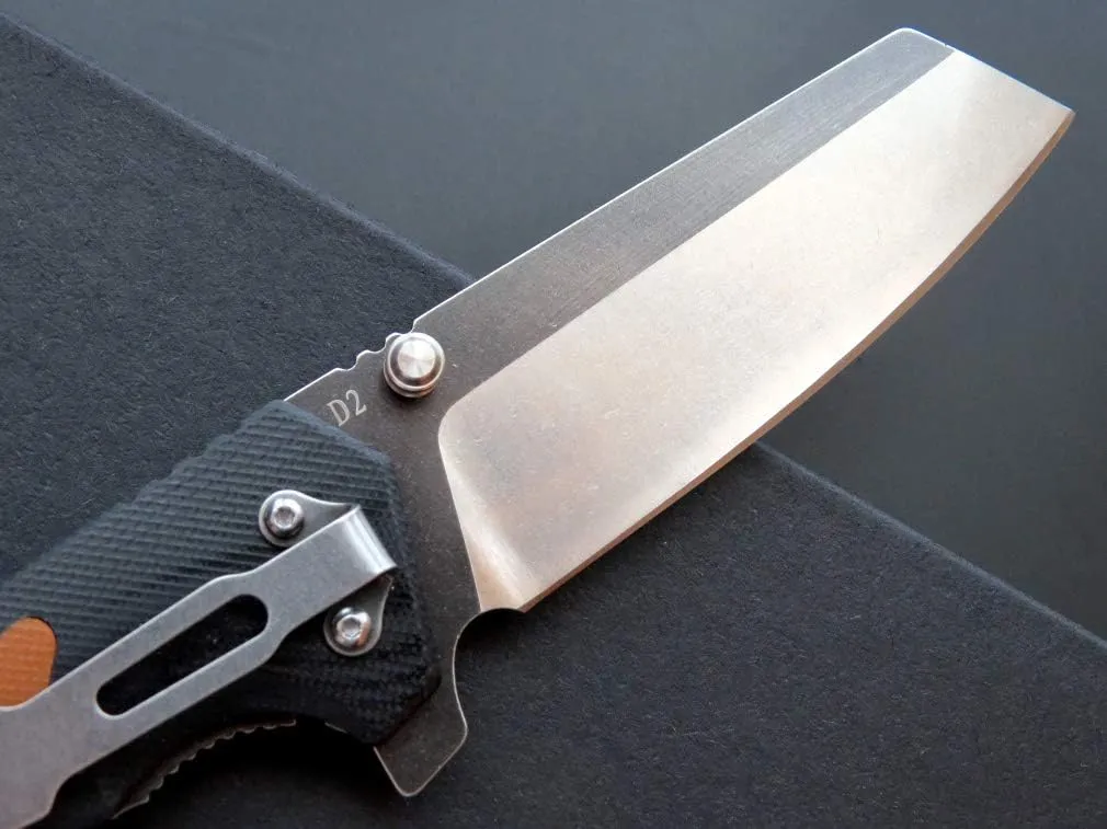 Eafengrow EF68 Folding Knife D2 Blade and G10 Handle with Clip Ball Bearing Everyday Carry Tool for Outdoor Rescue Survival (EF68-brown)