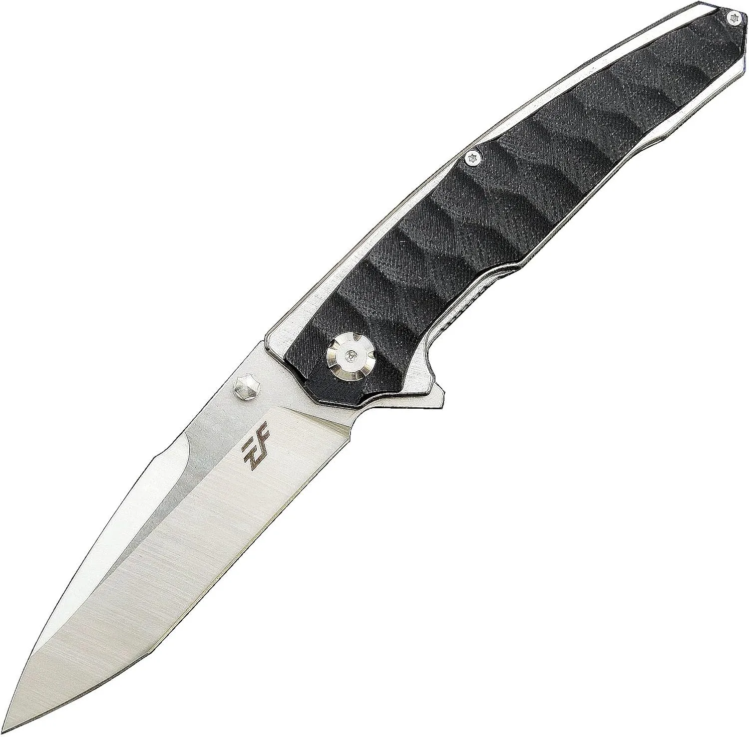 Eafengrow EF913 Folding Knife with Clip 14c28n Steel Blade Outdoor knives G10 Handle EDC Pocket Knife Reliable Locking Mechanism Flipper Knife for Camping Survival Hiking (Black)