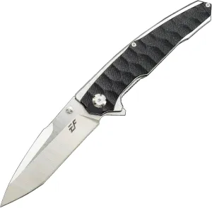 Eafengrow EF913 Folding Knife with Clip 14c28n Steel Blade Outdoor knives G10 Handle EDC Pocket Knife Reliable Locking Mechanism Flipper Knife for Camping Survival Hiking (Black)
