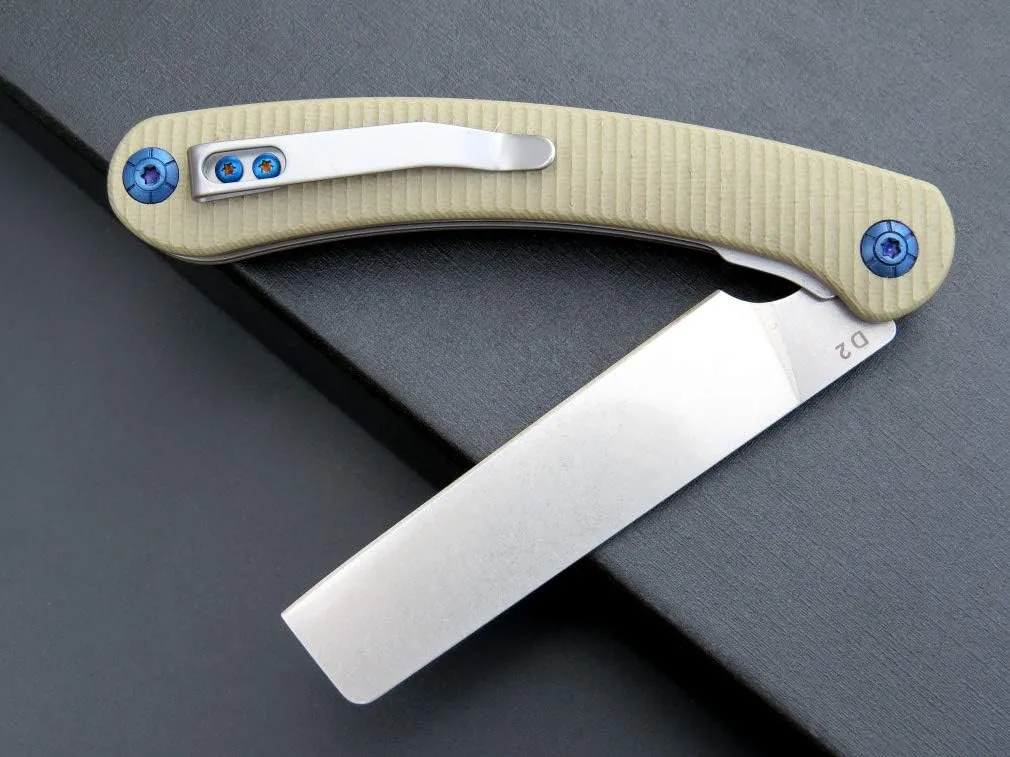 Eafengrow EF939 Folding Pocket Knife with D2 Steel Blade G10 Handle; EDC Pocket Folding Knife for Camping Survival and Outdoor (Desert)
