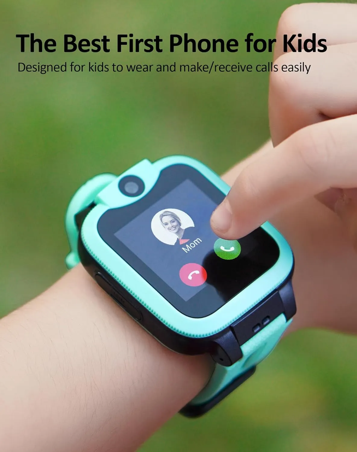 Easyfone Trackino KW2 Kids Smart Watch | 4G Phone Watch for Kids with Calling, GPS Tracking and Activity | Parental Controls | SOS Button | SIM Card Included | Kid’s Phone Alternative (Mint Green)