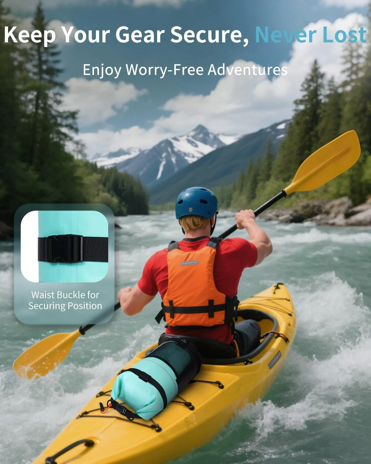 ECOHUB Waterproof Dry Bag for Women Men, 5L/10L/20L Roll Top Lightweight Dry Storage Bag Backpack for Travel Kayaking Hiking Floating with Waterproof Phone Case