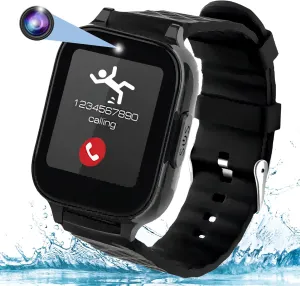 Elderly 4G GPS Smart Watch Waterproof Senior Real-Time Tracking Phone Video Call SOS Emergency Alarm Voice Message Geo-Fence Touch Screen Pedometer Anti-Lost Tracker Father Mother's Day North America