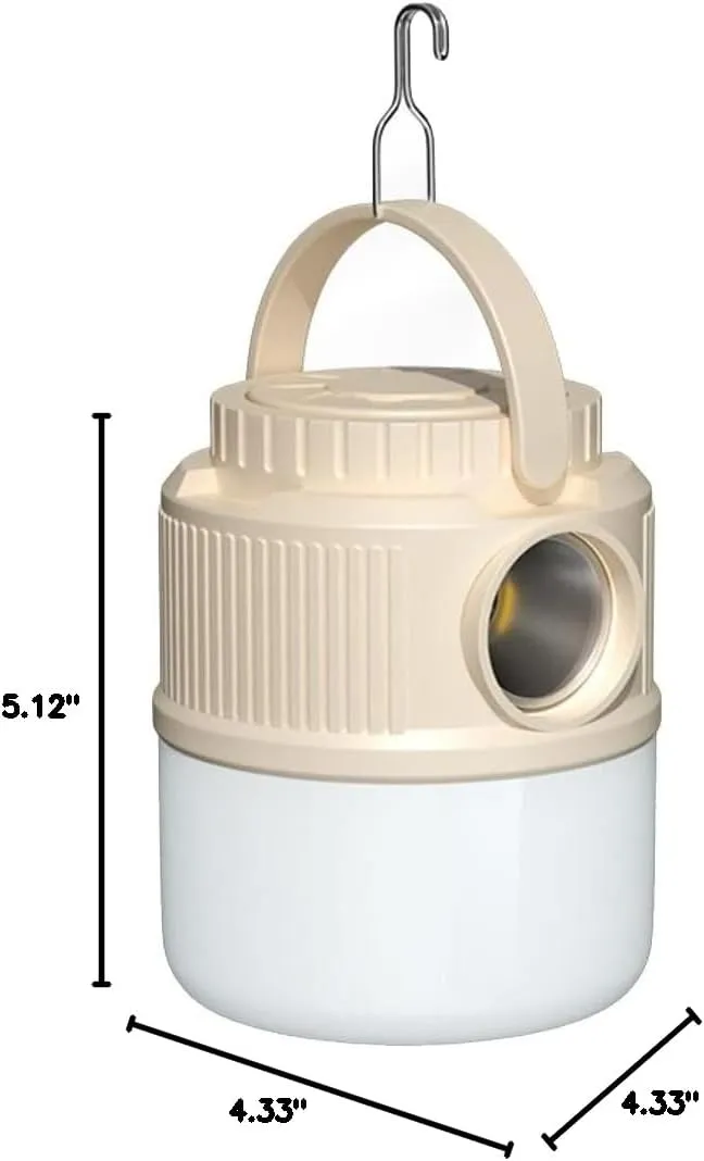 Electric Lanterns Solar Rechargeable Camping Lights, Long Battery Life, Outdoor Emergency Lighting Campsite Tent Hanging Lights Led (Color : White, Size : 110 * 110 * 130mm)