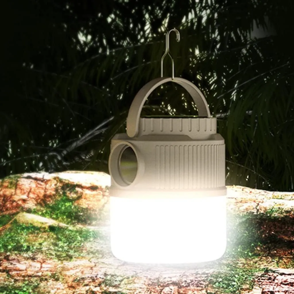 Electric Lanterns Solar Rechargeable Camping Lights, Long Battery Life, Outdoor Emergency Lighting Campsite Tent Hanging Lights Led (Color : White, Size : 110 * 110 * 130mm)