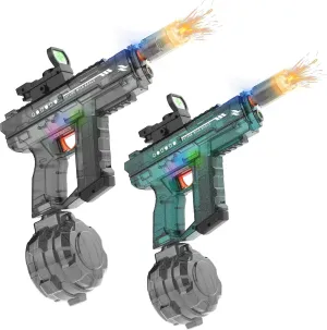 Electric Water Guns for Adults & Kids,Realistic Automatic Water Gun with 26-32 FT Long Range,800ml Large Water Tank,Splash-Resistant Design,Summer Outdoor Pool Beach Toy for Backyard Games(2 Pack)