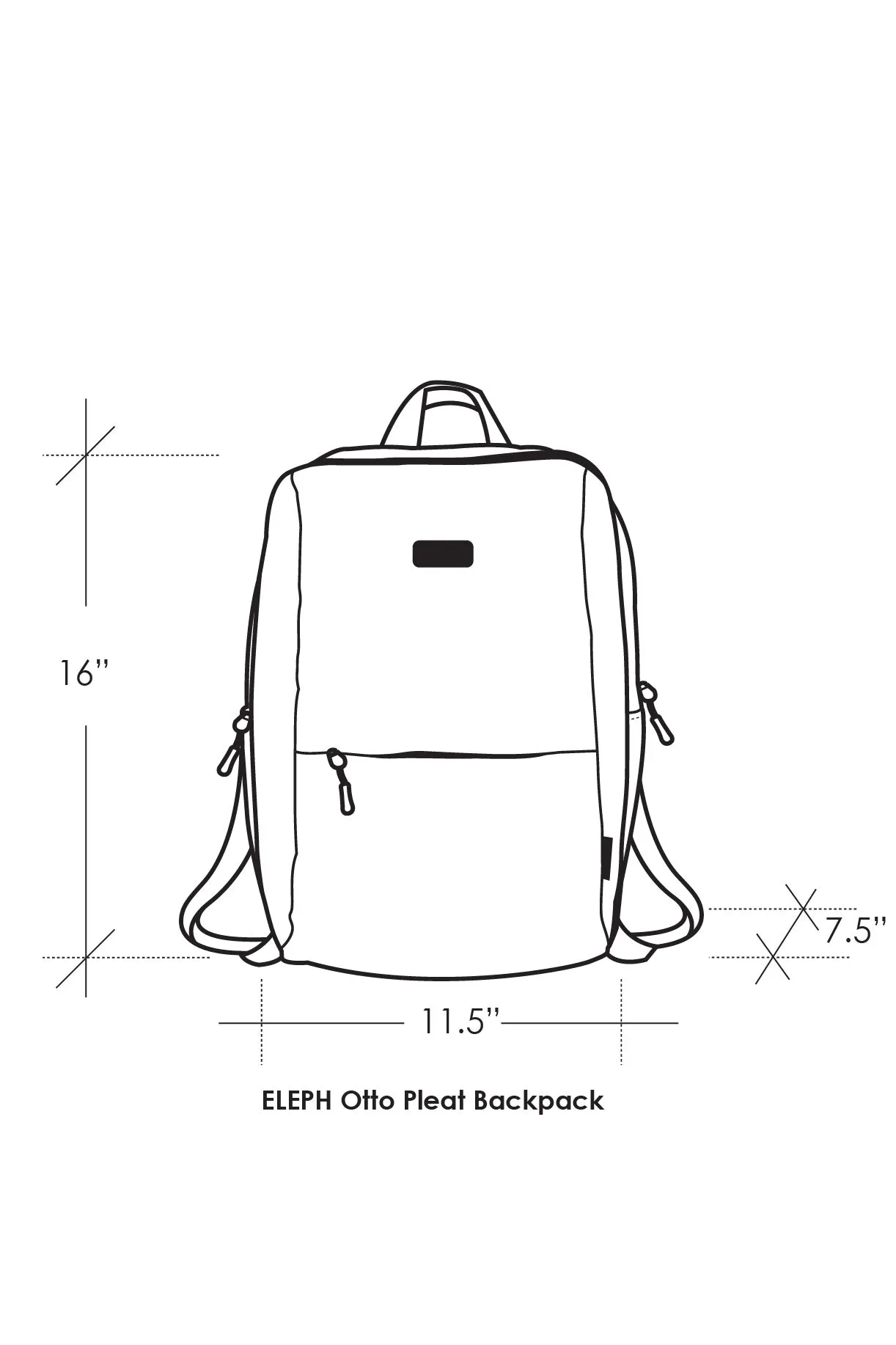 ELEPH OTTO PLEAT BACKPACK : Grey