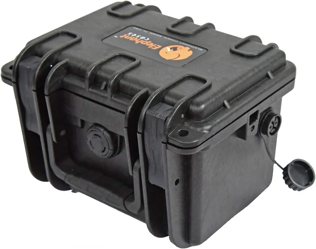 Elephant B100S2 Kayak Battery Box Waterproof Battery Enclosure for Powering GPS, Fish Finders, Led Lights, Aerator Pump (2 pin Single)