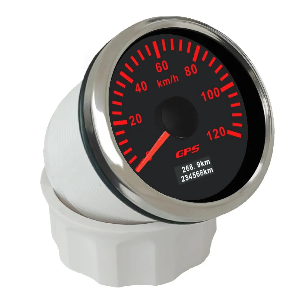 ELING 52mm GPS Speedometer 120km/h Odometer for Sailboat RV with Tripmeter 12Volt 24Volt 7 Colors Backlight