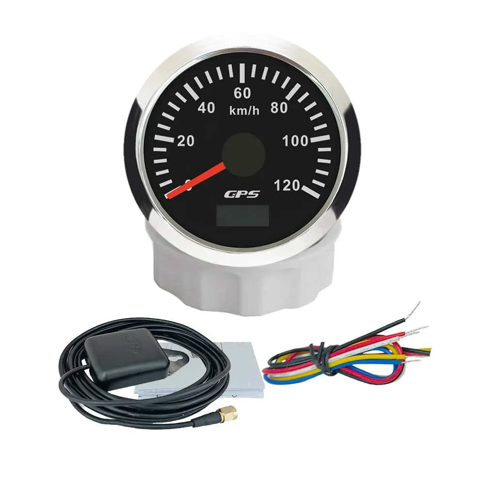 ELING 52mm GPS Speedometer 120km/h Odometer for Sailboat RV with Tripmeter 12Volt 24Volt 7 Colors Backlight