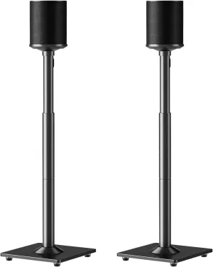 ELIVED Speaker Stands for Sonos Era 100 and Sonos One, One SL, Play:1, Height Adjustable 35"- 43.4" Speaker Stands Pair, Surround Sound Speaker Stand with Cable Management, 11 LBS Loading, YD5036