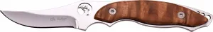 Elk Ridge 7" Fixed Bladed Hunting Knife with Burl Wood Handles and Sheath! ER538