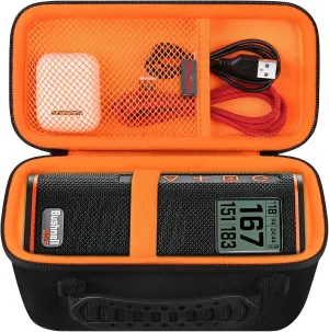 Elonbo Carrying Case for Bushnell Wingman View GPS Golf Speaker, Golf Bluetooth Speaker Travel Bag Storage Holder, Extra Mesh Pocket Fits USB Charging Cable Remote. Black
