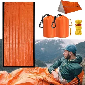 Emergency Sleeping Bag, Emergency Sleeping Bags for Survival 6 Pack, Survival Sleeping Bags Pocket Size Thermal Life Tent Survival Gear Supplies