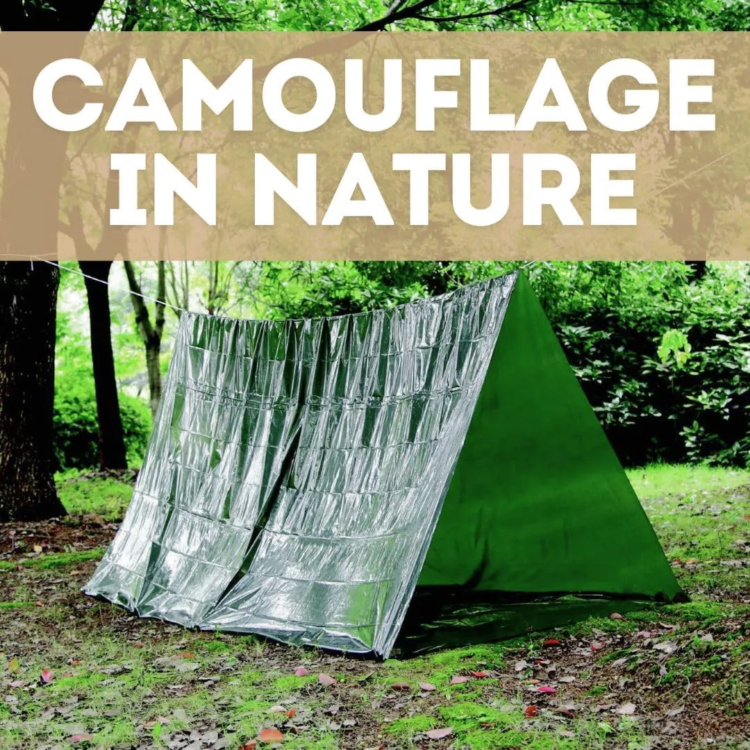Emergency Zone Reflective & Green Survival 2 Person Tube Tents. Available in 1, 2, 3, 48 Packs. (Green, 48)