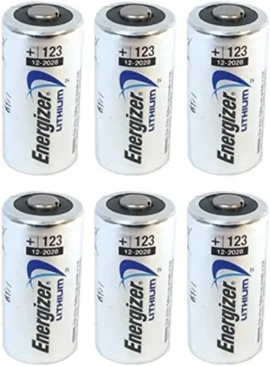 Energizer 123 6 Lithium Batteries - Pack of 6 (Silver)
