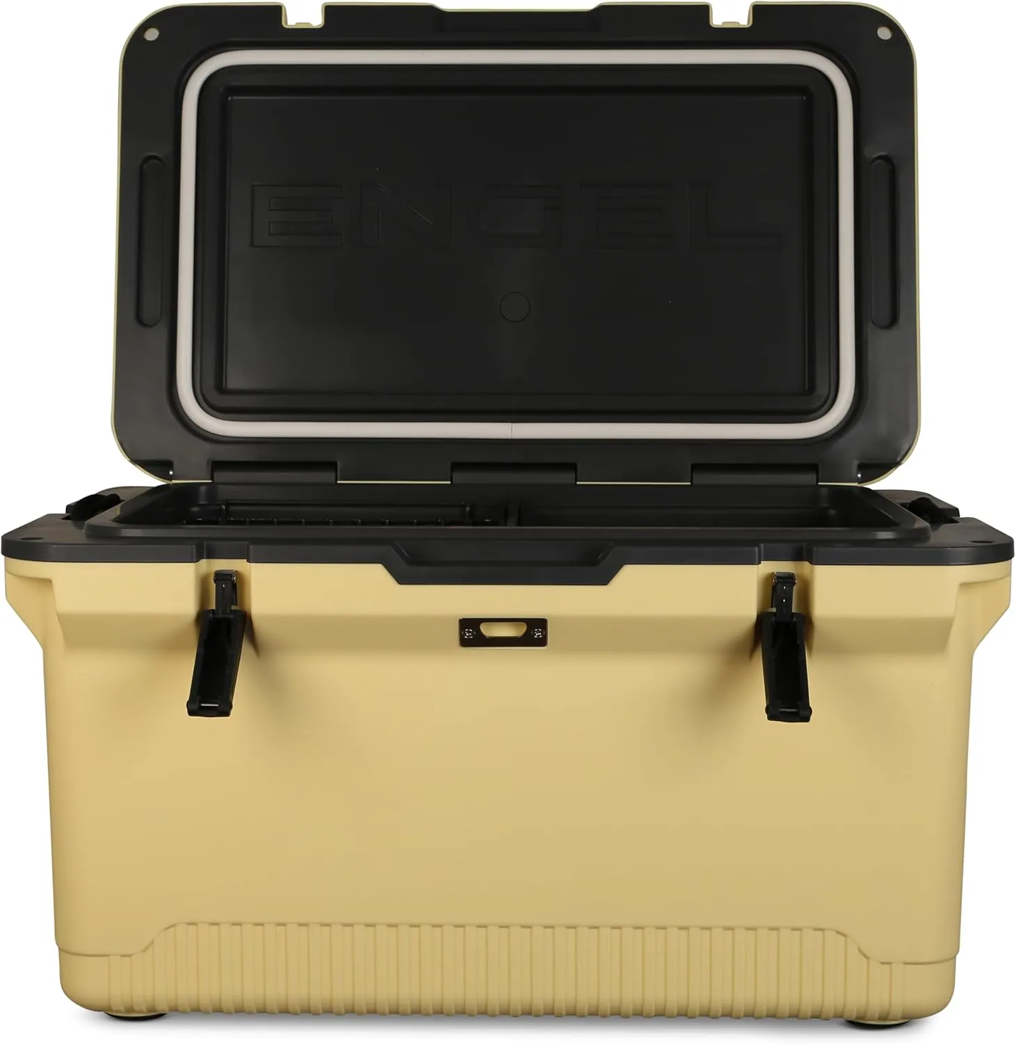 ENGEL 60 QT Ultra-Light Injection Molded Cooler - Ice Chest Keeps Ice up to 7 Days - Large Cooler Includes Wire Basket, Divider and Built-in Bottle Opener