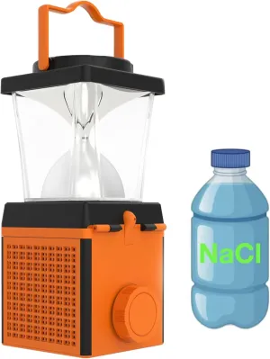 Environmentally Conscious Lighting, Saltwater Camping Lantern - Survival & Emergency Outdoor Ligh Simply add Salt Water to Activate The Light. It's That Easy