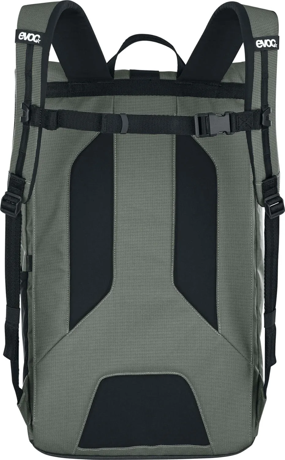 EVOC Duffle Backpack 16 Backpack (Waterproof and 100% PVC-Free Tarpualin, Lid with Aluminium Hook Closure, Volume: 16 litres, Weight: 825 g, Dimensions: 48 x 31 x 12 cm), Dark Olive - Black