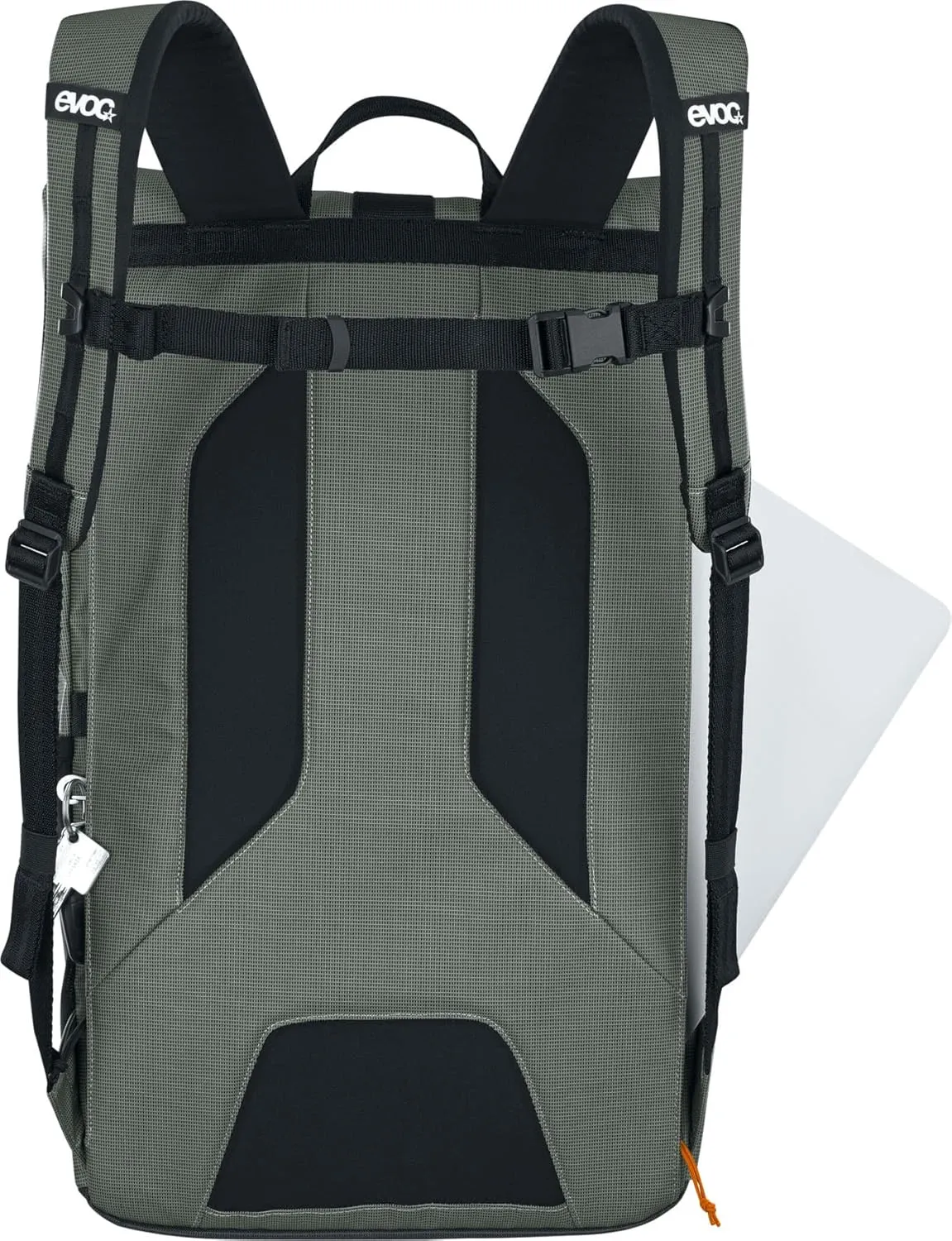 EVOC Duffle Backpack 16 Backpack (Waterproof and 100% PVC-Free Tarpualin, Lid with Aluminium Hook Closure, Volume: 16 litres, Weight: 825 g, Dimensions: 48 x 31 x 12 cm), Dark Olive - Black