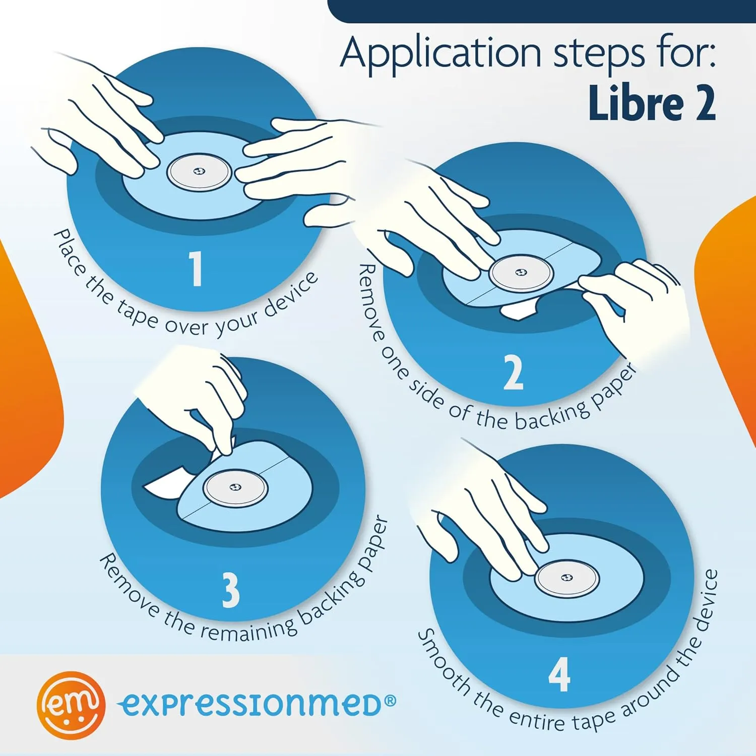 ExpressionMed - Adhesive Patch for Freestyle Libre (5-Pack) - Made in The USA, Waterproof, Split Backing, CGM Tape (Animal Fun Variety Pack)