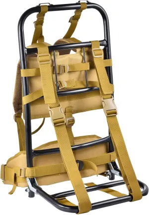 External Frame Hiking Backpack,Heavy Duty Aluminum Frame Hiking Backpack,Foldable Hunting Pack Frames Hikings Backpacks Frames Can Load 132Lbs For Hikings,Travel,Mountaineering,Hunting,Khaki