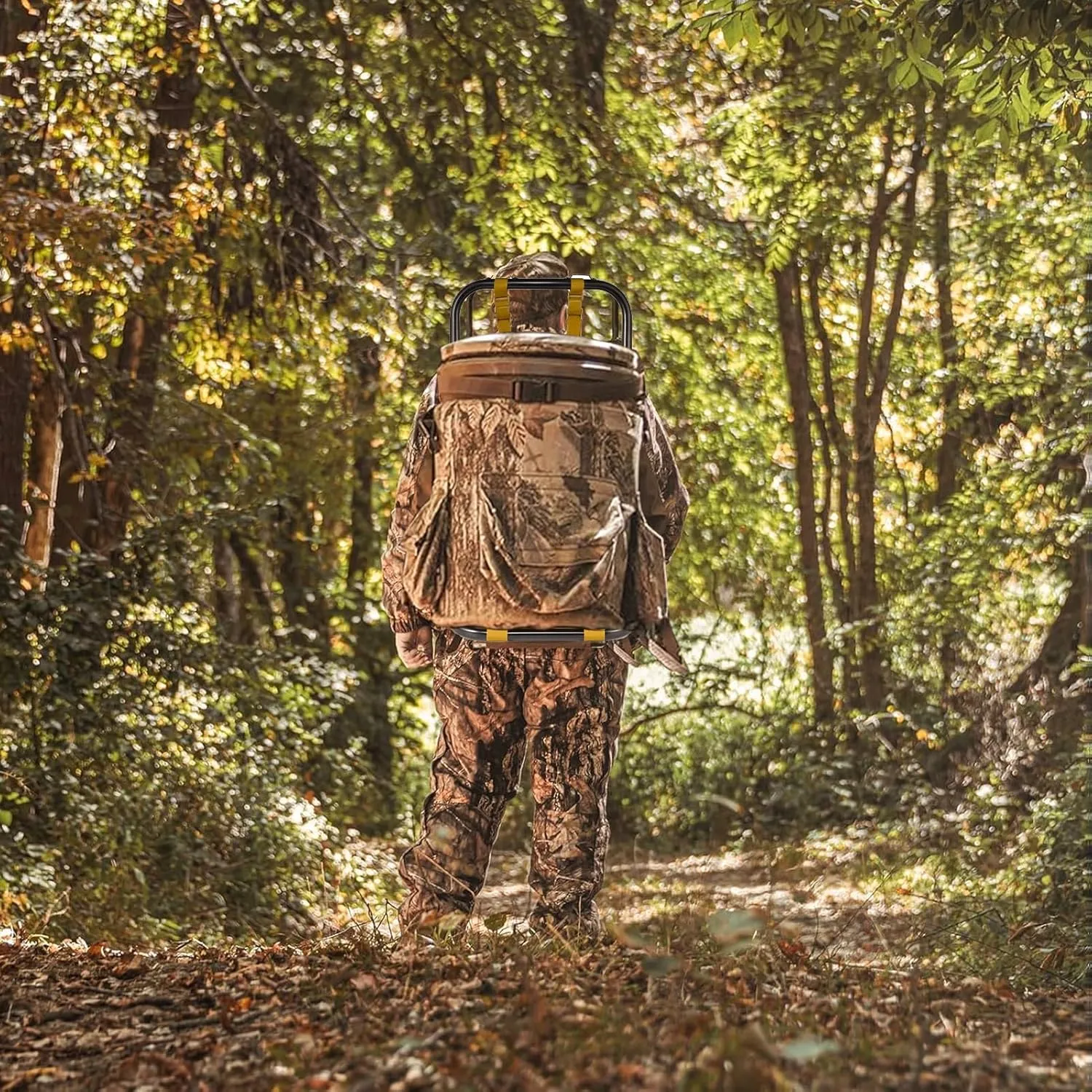 External Frame Hiking Backpack,Heavy Duty Aluminum Frame Hiking Backpack,Foldable Hunting Pack Frames Hikings Backpacks Frames Can Load 132Lbs For Hikings,Travel,Mountaineering,Hunting,Khaki
