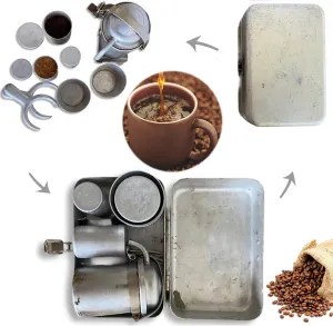 Extra Rare Collectors Camping Coffee Kit, 2025 New Compact Coffees Kit for Adventures, Durable Aluminum Coffees Set for Outdoor Use, Lightweight Travel Coffee Set for Enthusiasts