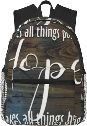 Faith Makes All Things Possible Hope Makes All Things Bright Lightweight Packable Backpack Travel Casual Hiking Daypack Foldable Backpack For Men Women
