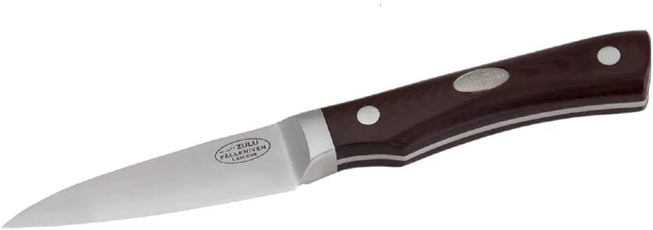 Fallkniven Zulu 2.95" Blade 6.89" Full Tang Chef's Knife, Silver