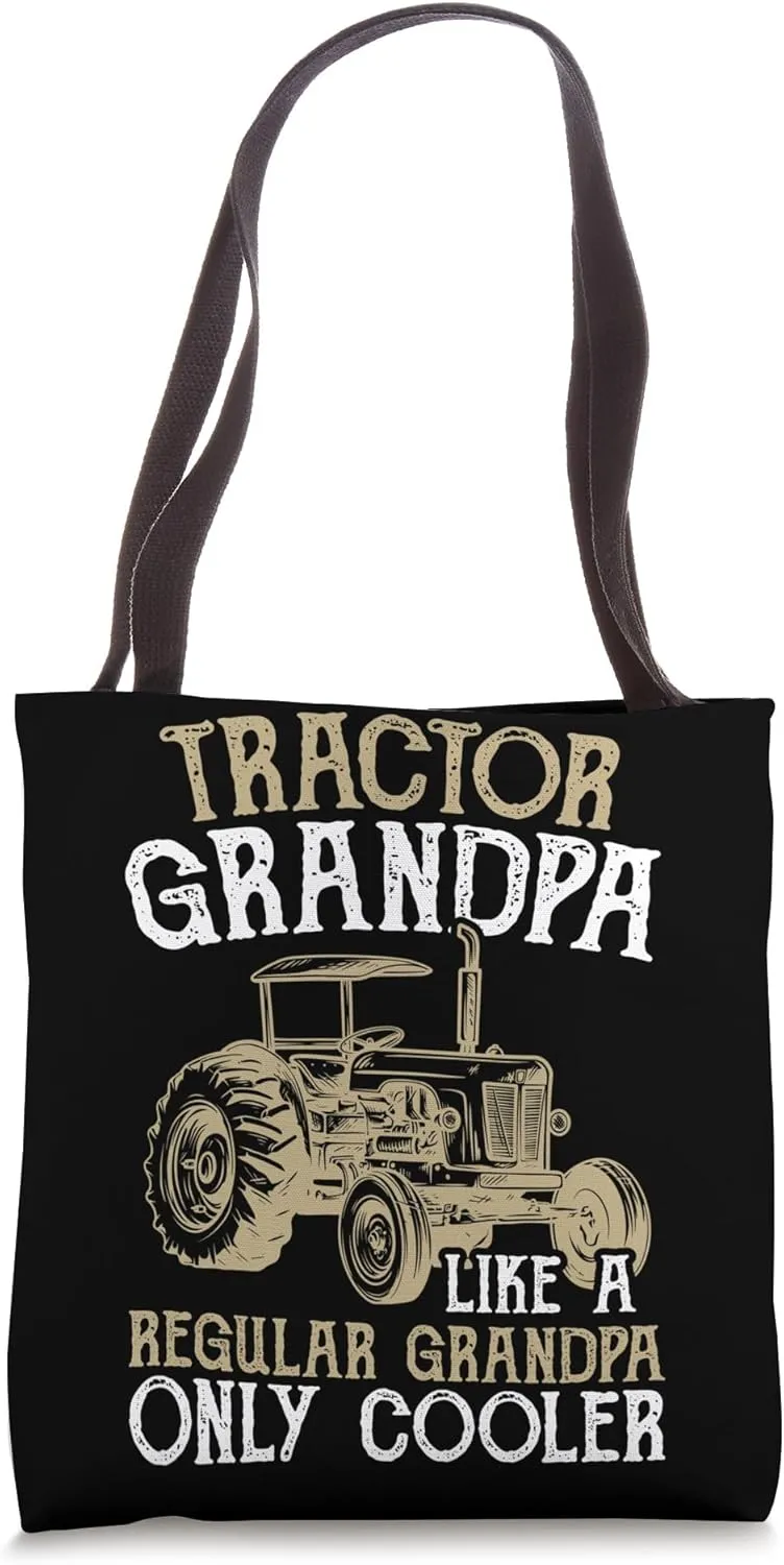 Farmer Tractor Grandpa Like A Regular Grandpa Bur Cooler Tote Bag