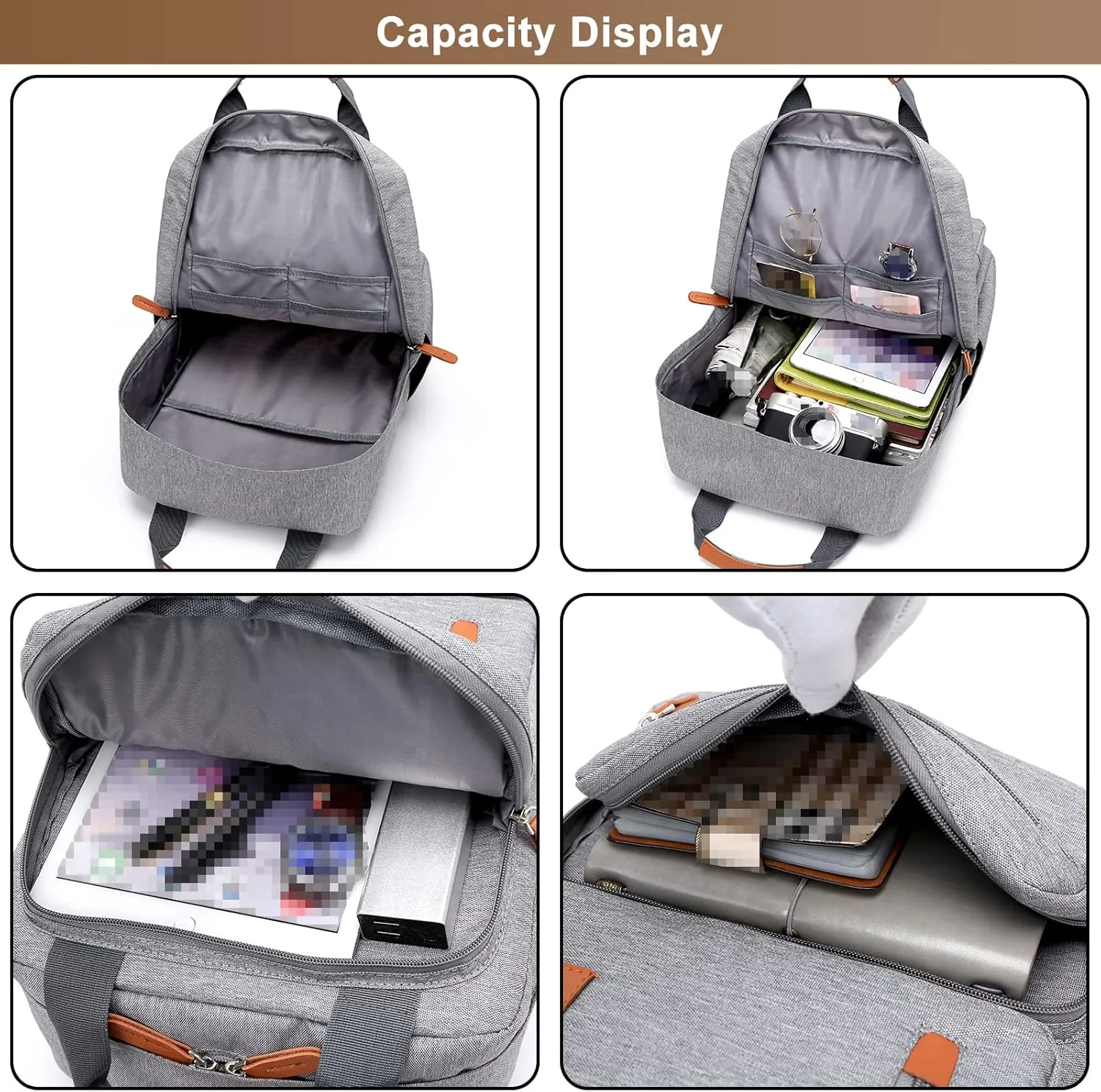 Fashion Men's Travel Backpack Casual Duffle Bag Polyester Weekender Overnight Bag Large Capacity Carry On Bookbags (A/Grey)