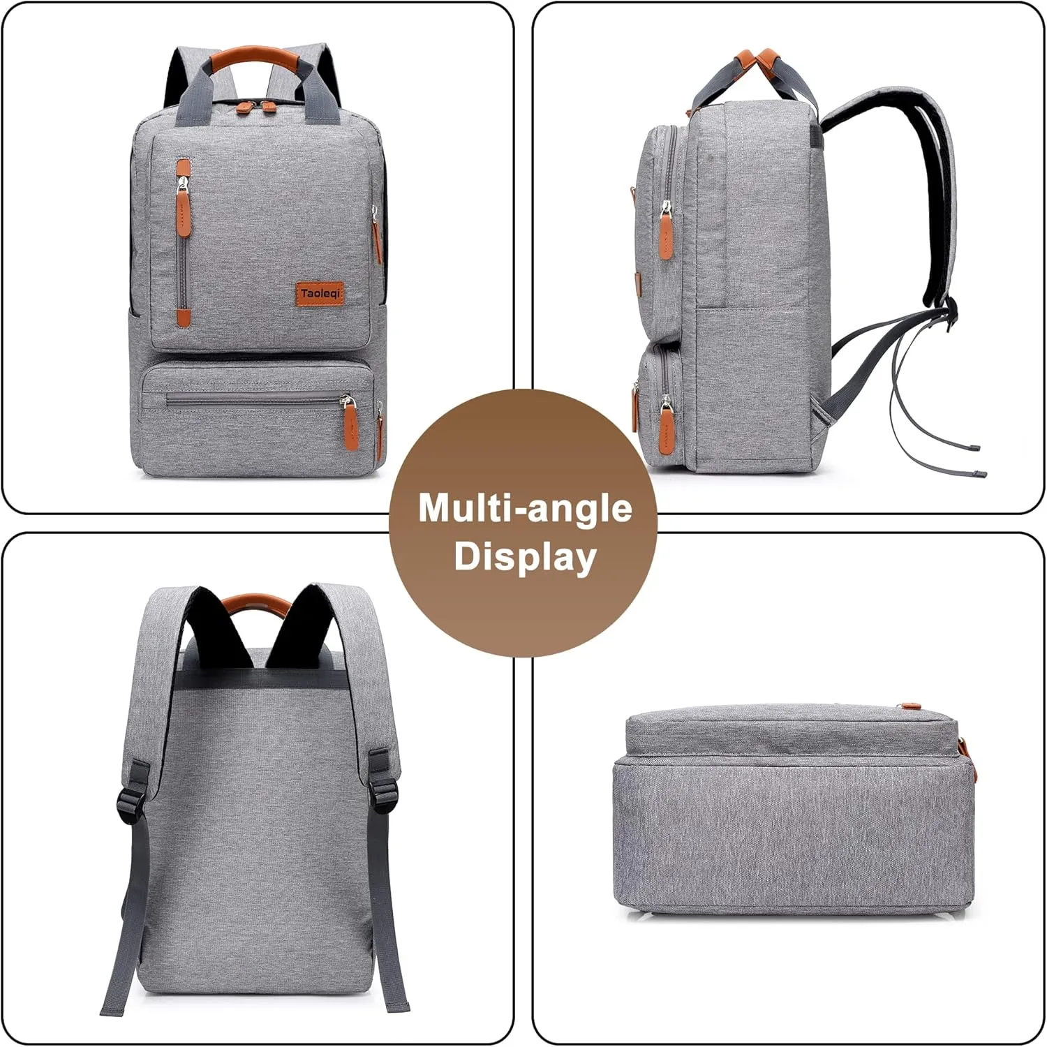Fashion Men's Travel Backpack Casual Duffle Bag Polyester Weekender Overnight Bag Large Capacity Carry On Bookbags (A/Grey)