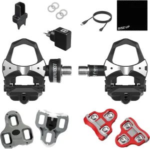 Favero Assioma UNO, Single-sensing Side Pedal Based Cycling Power Meter with Extra Cleats, LOOK Keo Grip Road Cleats, Bluetooth & ANT  Connectivity for Bike Computers, Cycling GPS Units, & Smartphones