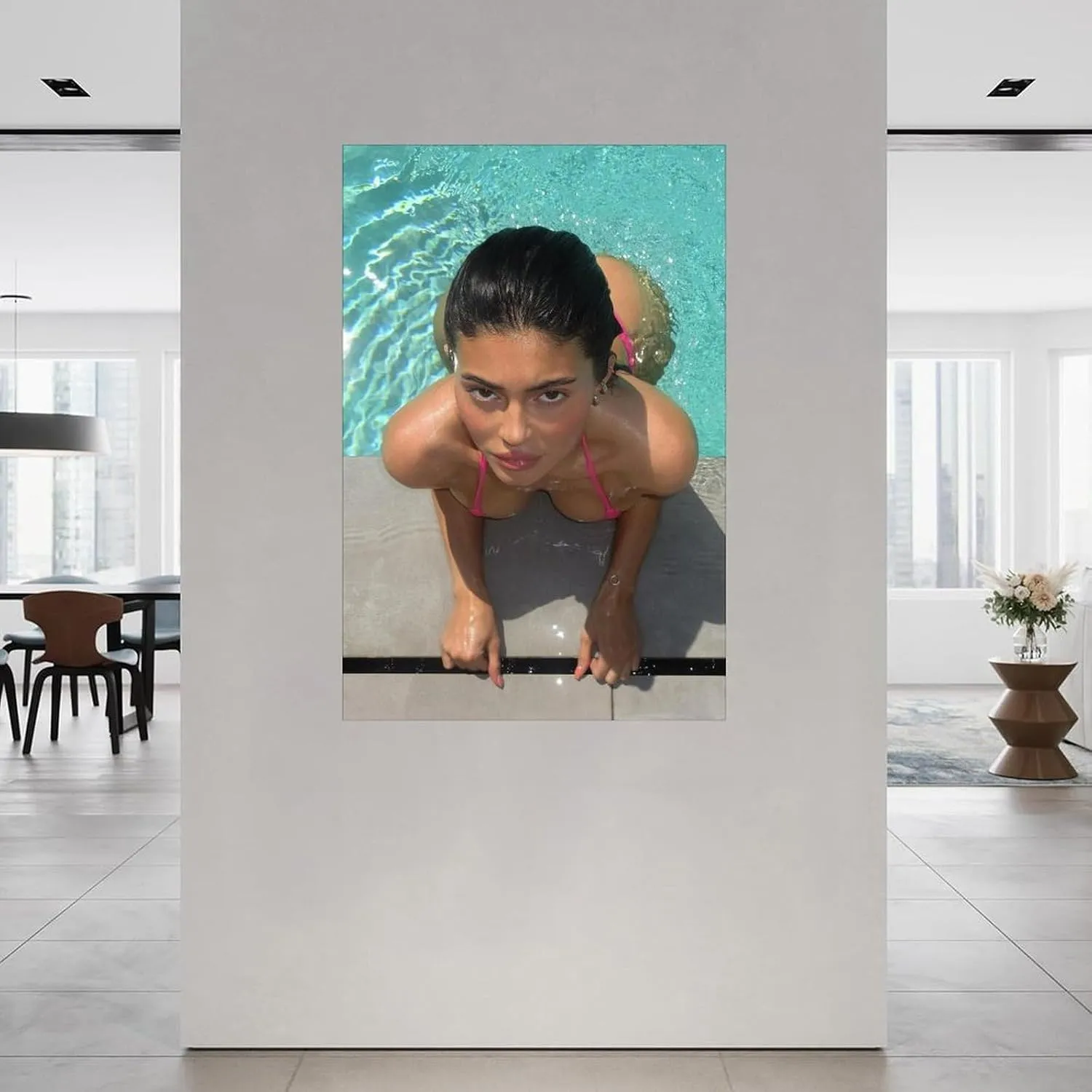 FCXVNXC Sexy Model Kylie Jenner Poster Kylie Jenner Fashion Poster (3) Canvas Painting Posters And Prints Wall Art for Living Room Bedroom Decor 16x24inch(40x60cm)