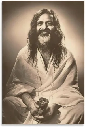 FDLCXHND Maharishi Mahesh Yogi Poster Portrait Art Poster Indian Yoga Guru Art Poster (5) Canvas Painting Posters And Prints Wall Art for Living Room Bedroom Decor 12x18inch(30x45cm)