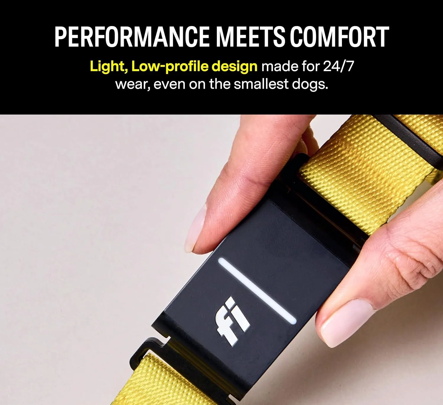 Fi Series 3 Smart Dog Collar - GPS Dog Tracker and Activity & Health Monitor, Waterproof, LED Light, Escape Alerts, Nationwide Coverage [Free 1 Year Membership] (Blue, Medium)