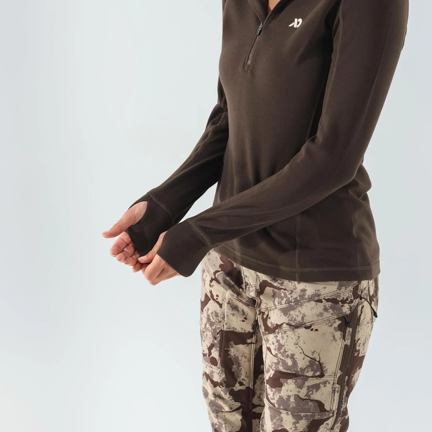 First Lite Women's 308 Pant - Stretch Camo Hunting Pants with Hip Vents