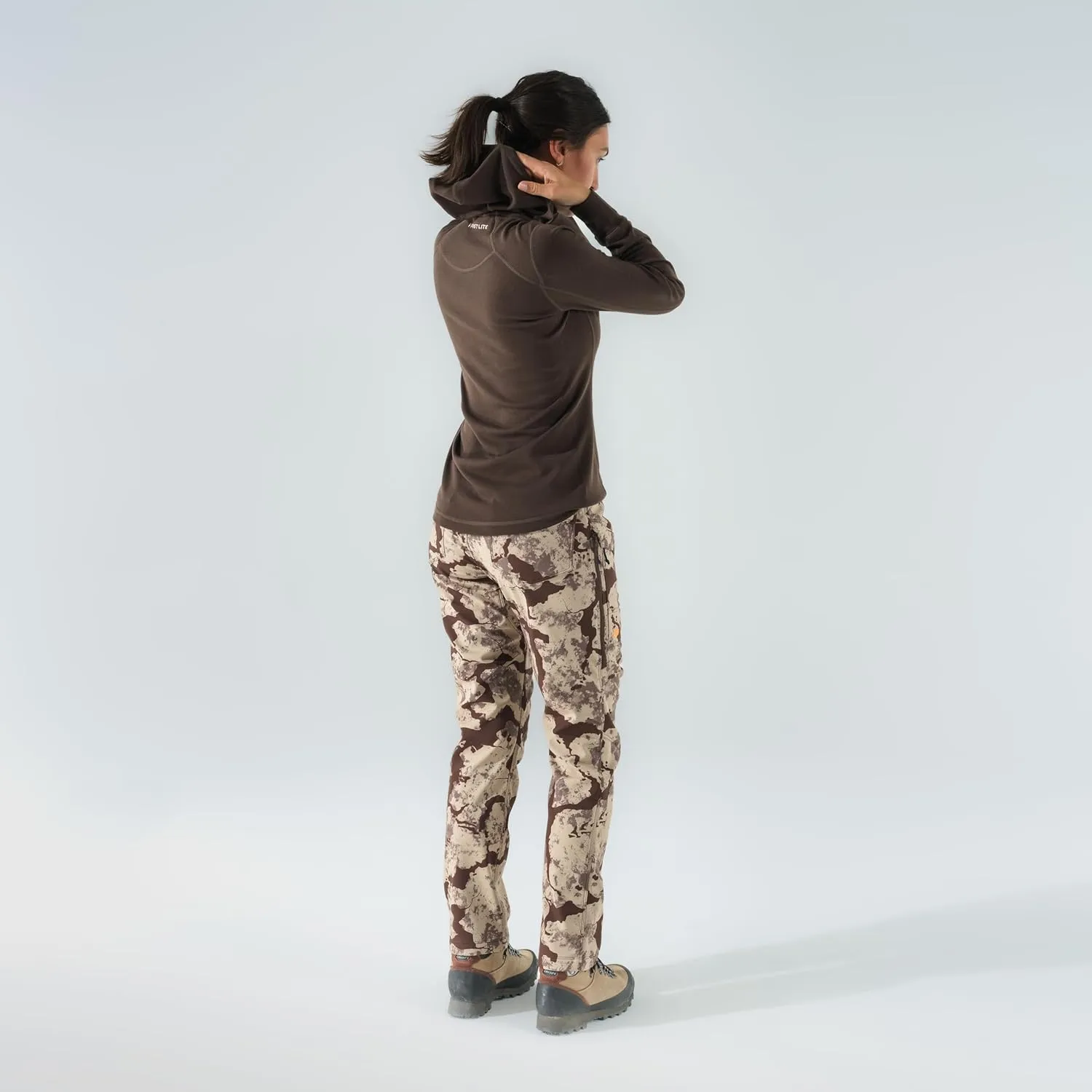 First Lite Women's 308 Pant - Stretch Camo Hunting Pants with Hip Vents