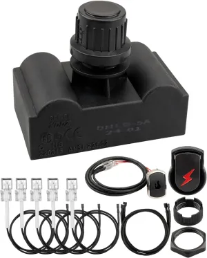 Fit for Charbroil Grill Ignitor Replacement Kit 5-Outlets Electronic Ignition Module with Wires and 2 Push Buttons Replace G511-0055-W1 for Surefire Ignition Systems