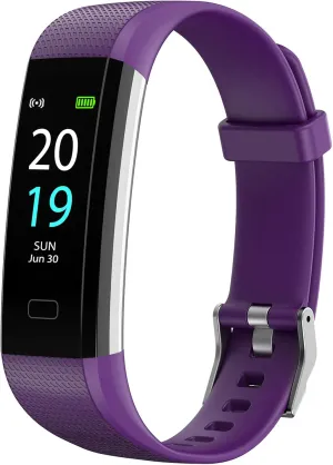 Fitness Tracker HR, S5 Activity Tracker Watch with Heart Rate Monitor, Pedometer IP68 Waterproof Sleep Monitor Step Counter for Women Men (Purple)